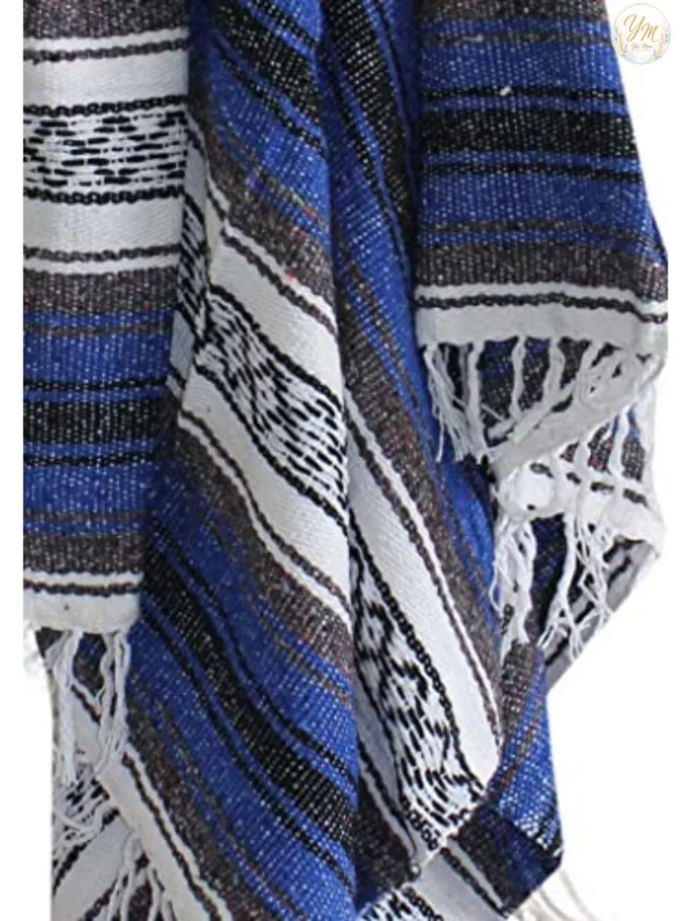 Classic Mexican Blanket Poncho Acrylic Wrap Machine Washable